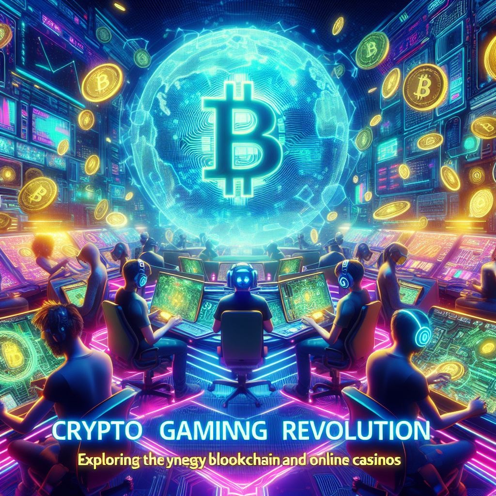 Illustration depicting the integration of Crypto Gaming and online gaming, symbolizing the blockchain technology revolution.